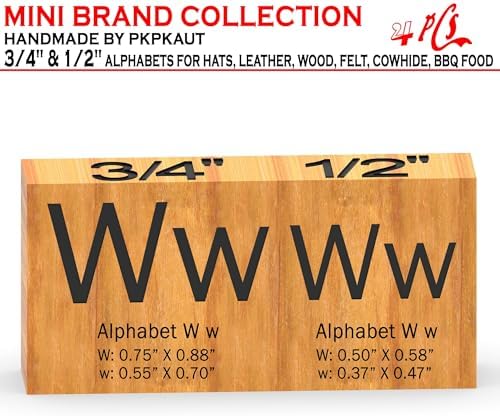 4Pcs Letters Branding Iron for Wood, Leather Branding Stamp (W w) - Image 2
