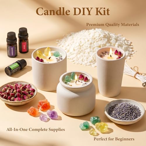 SACATR 5LB Soy Wax Candle Making Kit,Natural 100% Soy Wax for Candle Making - Image 3