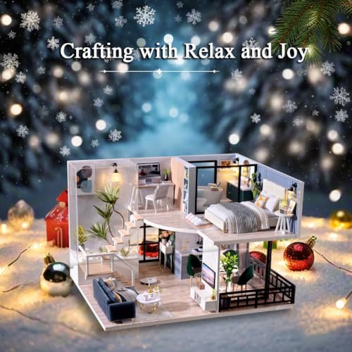 RHZN Miniature House Kit DIY Miniature Kit for Adults Mini House - Image 5