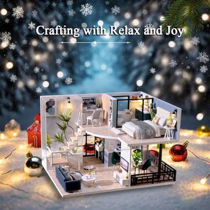RHZN Miniature House Kit DIY Miniature Kit for Adults Mini House - Image 5