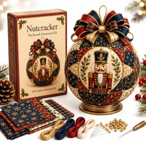 Christmas Classics Patchwork Ornament DIY Kit, No-Sew Ornament Kit (#A) by Unknown