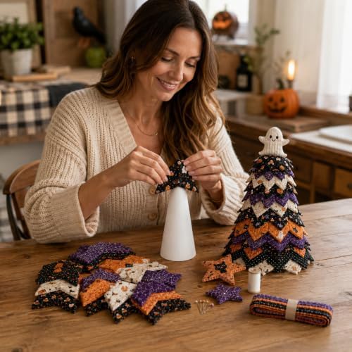 DIY Quilted Christmas Tree Kit, 3D Fabric Patchwork Craft Set for Adults & Beginners, Handmade Holiday Sewing & Tabletop Decor Project, Creative Crafting Gift Box - Image 3