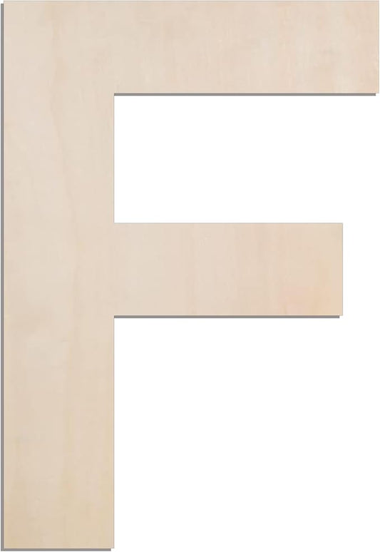 MGTECH 12 Inch Large Wooden Letter F, 1/4 in Thick Big Wood Letter for Crafts and Wall Decor