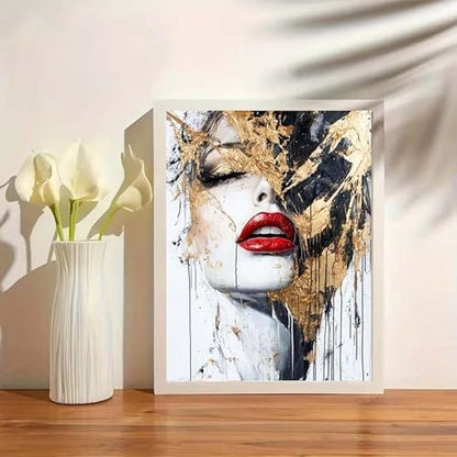 GEMOUJ Paint by Numbers Kit for Adults Beginner,Abstract Female Easy Adult Paint by Number Kits on Canvas,DIY Painting for Beginners Art by Numbers,Home Wall Decor 16 x 20 inch - Image 4
