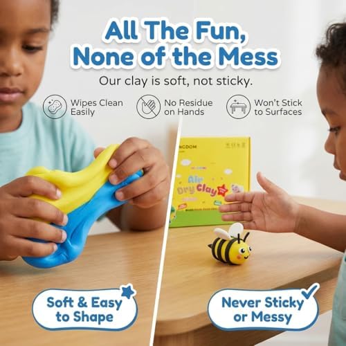 Air Dry Clay Kit for Kids - 12 Animal Design Projects, 48 Colors - Ultra Soft Non-Toxic Clay | Gifts, Crafts & Party Favor - Image 6