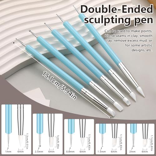 10 Pcs Silicone Clay Tools, Silicone Sculpting Tools, Polymer Clay Tools - Image 3
