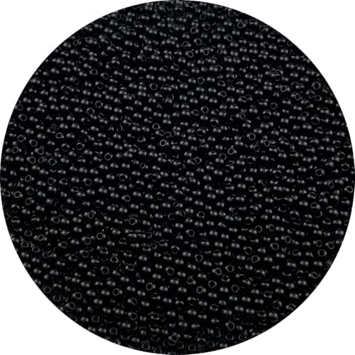 2000pcs Acrylic Round Beads for Crafts 4mm Resin Candy Color Spacer Beads with Hole for Jewelry Making Sewing Crafts Decoration Necklaces Bracelets Earrings Supplies(Black) by Unknown