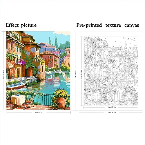 QUITEDEW Paint by Number Kit for Adults Landscape 16x20 Inch. - Image 2