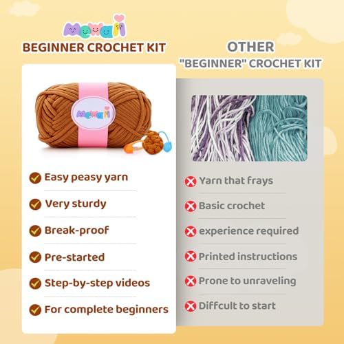 Mewaii Highland Cattle Crochet Kit for Beginners, 40% Extra Yarn - Image 2