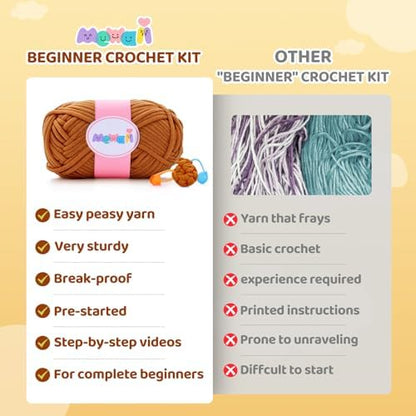 Mewaii Highland Cattle Crochet Kit for Beginners, 40% Extra Yarn - Image 2