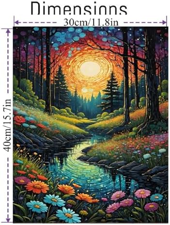 NEGEKFKX Landscape Paint by Numbers Kit for Adults Beginner,Aurora Easy Adult Paint by Number Kits on Canvas DIY Painting for Beginners Art by Numbers for Home Wall Decor 16x20 Inch - Image 4
