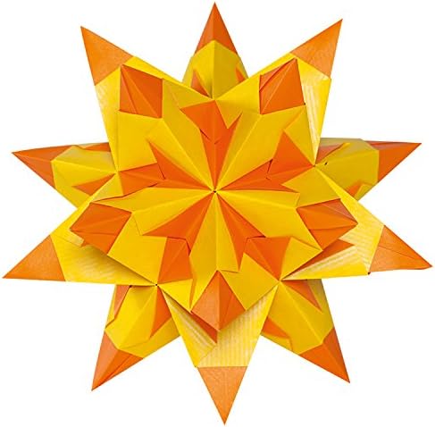 Folia 836/3030 Bascetta Star Handicraft Set, Blue, Paper, Yellow/Orange, 20 x 20 cm - Image 2