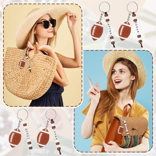 Suncalla 984 Pcs 24 Set Football Keychain Making Kit DIY Football Bag Tag - Image 4