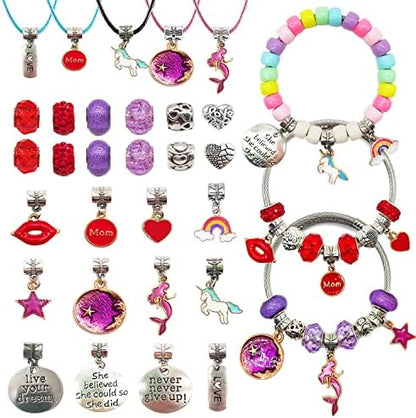 leitait Girls Toys Bracelet Making Kit - 3000pcs Charm Jewelry Making Kit Supplies,Easter Basket Stuffers,Unicorn/Mermaid Crafts Birthday Gifts for Girls Ages 5 6 7 8 9 10 11 12 Years Old - Image 4