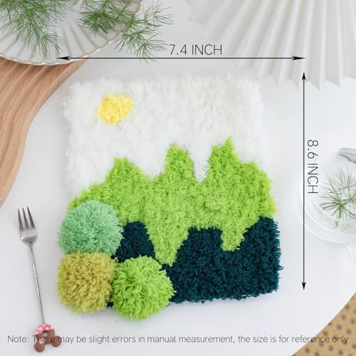 beausougon 3D Moss Latch Hook Coaster Kit for Adult Beginner Craft DIY - Image 4
