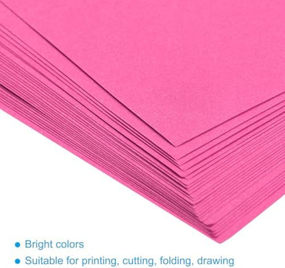 MECCANIXITY 100 Sheets Origami Paper Double Sided Fluorescent Pink 6x6 Inch Square Sheet for Art Craft Project, Beginners, Gifts Decor - Image 4