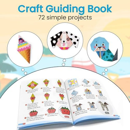 AluAbi 152-Sheet Origami Paper Kit with 72 Patterns & Instruction Book - Image 5