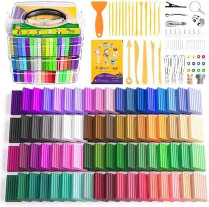 Artpar Polymer Clay Kit,72 Colors Modeling Oven Bake Clay Sculpting Set by ARTPARencourageKidsexplorationartandcrafts