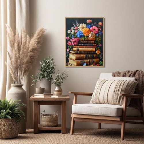 Reivworl Book Paint by Numbers Kit for Adults Beginners, Flowers Paint by Numbers, Adult Paint by Number Kits for Gifts and Home Wall Decor 16x20 Inch - Image 2