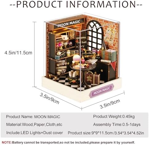 CUTEROOM DIY Doll Room Miniature Furniture Wooden House Kit-Moon Magic - Image 2