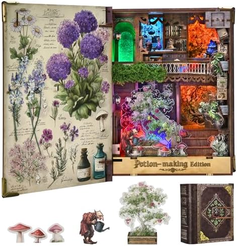 CCCDF DIY Book Nook Kit, 3D Wooden Puzzle for Adults Potion-Making Edition by CCCDF