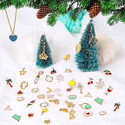 Acejoz 200Pcs Enamel Charms for Jewelry Making, Assorted Wholesale Mixed Bulk Metal Earring Bangle Charms for DIY Necklace Bracelet Jewelry Making and Crafting - Image 4