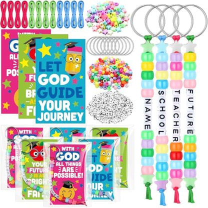 Suncalla 984 Pcs 24 Set Religious Keychain Making Kit Christian Bead Craft by Unknown