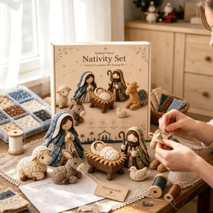 DIY Quilted Fabric Nativity Set Sewing Kit, Detailed Hand-Stitch Holy Family Manger Craft Set, Nativity Ornament Making Project for Home Display & Faith-Based Decor Creation for Adults，Type B - Image 2