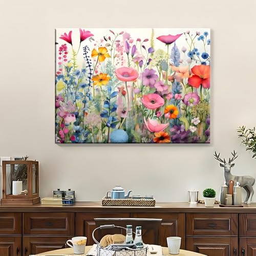 Reivworl Flowers Paint by Numbers Kit for Adults, Wildflowers Paint by Number for Adults, Adult Paint by Number Kits for Gifts and Home Wall Decor 16x20 Inch - Image 2