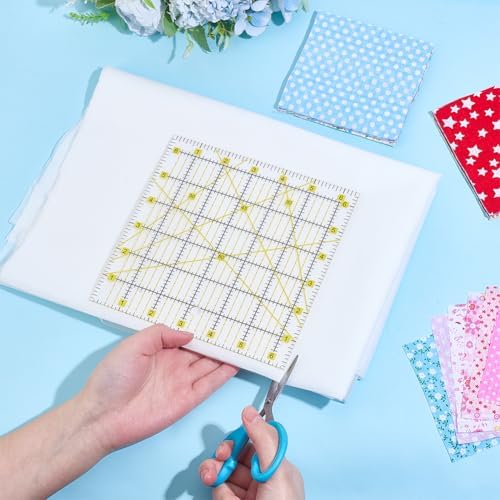 WEBEEDY DIY Small Bag Quilted Kit Square Pattern Handbag Quilted Starter Kit for Beginners Adults Handmade Small Bag Making Set with 50 Mixed Colours Fabrics Instructions and Complete Quilting Tools - Image 4