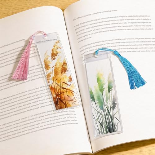 60 Pack Bookmarks with Sleeves & Tassels – Blank Watercolor Paper Bookmarks for DIY Painting, Reading, Classroom Crafts & Gift Tags - Image 7