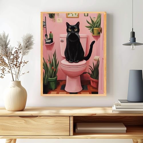 MAXBYE Cat Paint by Numbers Kit for Adults, Kids' Paint By Number, Black Cat Paint by Numbers Kits for Beginner, DIY Easy Acrylic Color by Number on Canvas for Home Wall Decor Gift 12X16 Inch - Image 3