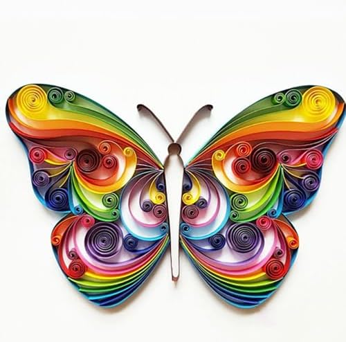 Butterfly Paper Quilling Kit Paper Quilling Adult Craft Great for DIY Craft Workshop, Home Decoration,Birthday Gift,Adult Friend interaction.It's Suitable for Adult and Craftsmen.Creative Stress by MerainMe