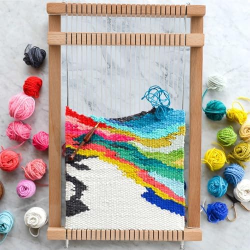 LYKTRIX Weaving Loom for Kids, Wooden Weaving Kit, Loom Kit for Kids Ages 8-12, Great Knitting Looms for Beginners and Girls Over 6 Years Old, Contains Enough Weaving Yarn 11.4" x 7.5" - Image 2