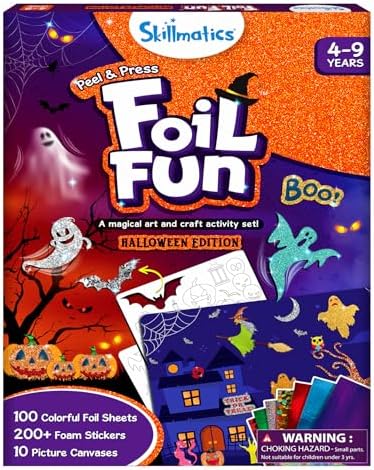 Skillmatics Foil Fun Halloween Craft, Foil Art Activity, Gift for Kids by Skillmatics
