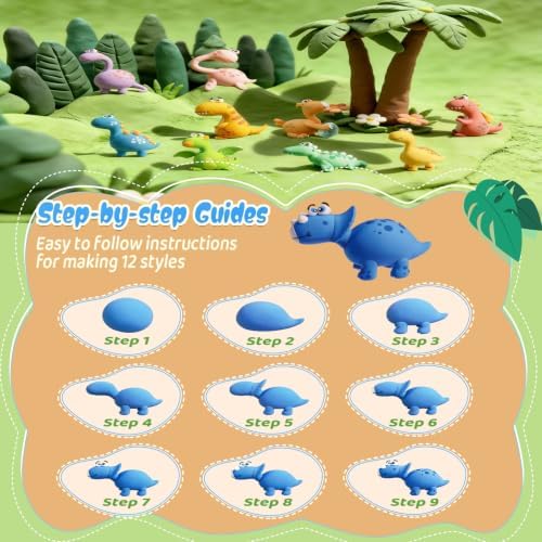 Air Dry Clay Kits, Kids Clay Set with Modeling Tools, DIY Art Crafts for Gifts Air Dry Clay Kit Set for Ages 3-12 Boys and Girl Creative Family DIY and Holiday Celebrations Birthday Party - Image 2