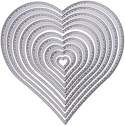 10pcs Heart Cutting Dies Handmade DIY Paper Cards Album Decoration Stencils Template Embossing for Card Scrapbooking Craft (Love Heart) - Image 2