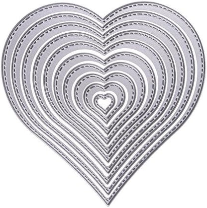 10pcs Heart Cutting Dies Handmade DIY Paper Cards Album Decoration Stencils Template Embossing for Card Scrapbooking Craft (Love Heart) - Image 2