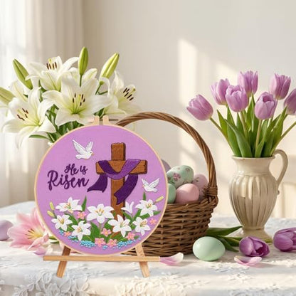 Nuberlic Lily Pattern Embroidery Kits for Beginner Adults - Image 6