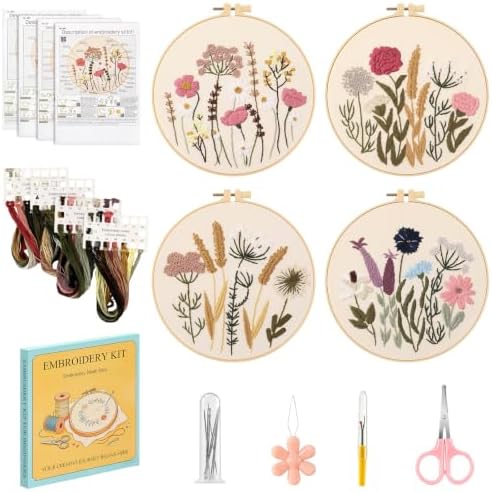 MoKo Embroidery Kits for Beginners Adults, Complete Embroidery Starter Kit by MoKo