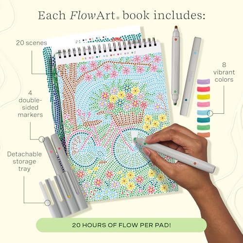 Lifelines FlowArt Activity Pads 3-Pack, Dot-by-Letter Guided Coloring Books - Image 3