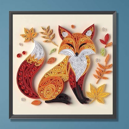C'eitura Special Shape Fox Diamond Art Painting Kit, Partial Drill Quilling Art with Resin Rhinestones, 11.8x11.8 Inch 5D DIY Animal Series for Home Wall Decor, Unique Gift for Adults - Image 5