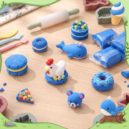 Air Dry Clay Bulk, Modeling Clay for Kids, 100 Pcs, Blue - Image 4