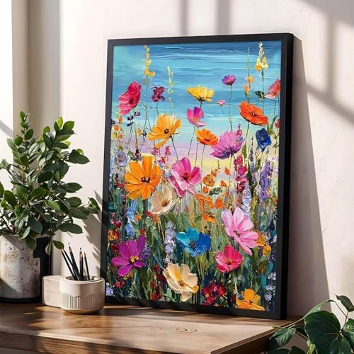 PHANTASYART Wild Flowers Paint by Numbers Kit for Adults 16x20inch - Image 2