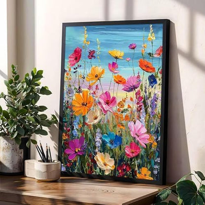 PHANTASYART Wild Flowers Paint by Numbers Kit for Adults 16x20inch - Image 2
