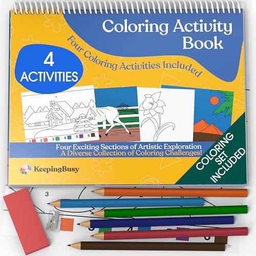 Keeping Busy Coloring Book Activity Kits for Dementia | Easy Crafts for Seniors | Alzheimer Products for Elderly by KeepingBusy