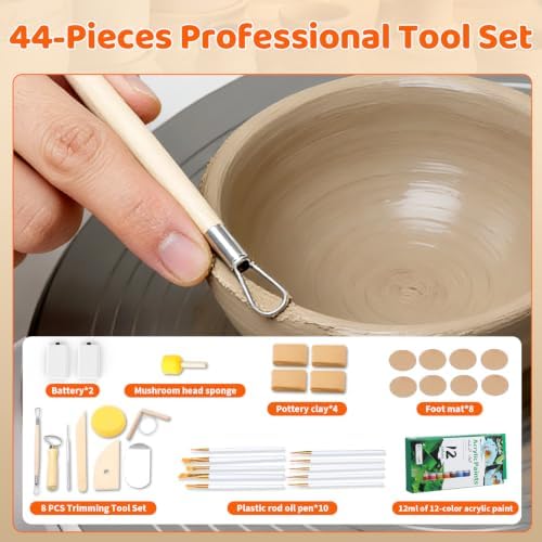 Skirfy Pottery Wheel for Adults Kids,Clay Craft Set for Ages 6-12 - Image 2