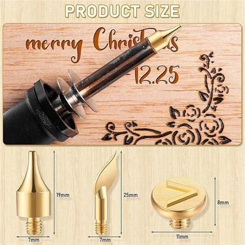 Wood Burning Letters 56 Pcs Wood Burning Kit with Letters,DIY Wood/Leather Burning Set, Letter Soldering Iron Stencils Kit Tool US Plug for Leather Wooden Burner Craft DIY - Image 3