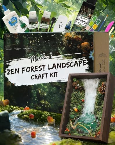Microland Calming Craft Kits for Adults DIY Zen Forest Landscape Resin Craft Kit Fun Creative Crafting Set for Teens Women Relaxing Adult Activities on Ladies Night Crafty Artist Gift for Mom Birthday by AuroraLandLimited