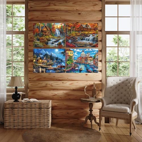 DOTSOPS 4 Pcs Landscape City Diamond Painting Kits Art Adults Painting Kit - Image 5